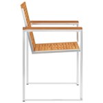 vidaXL Chaises de jardin lot de 4 avec coussins Bois d'acacia massif