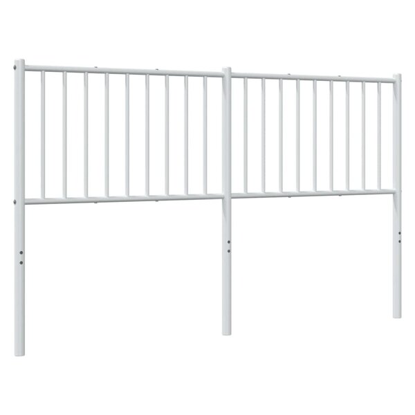 vidaXL Tête de lit métal blanc 160 cm