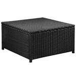vidaXL Salon de jardin 12 Pièces avec coussins Résine tressée Noir