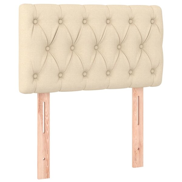 vidaXL Tête de lit Crème 80x7x78/88 cm Tissu