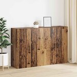 vidaXL Armoires Murailles 2 Pièces Bois ancien 69 5 x 34 x 90 cm