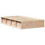 vidaXL Cadre de lit avec stockage Marron 90 x 190 cm bois