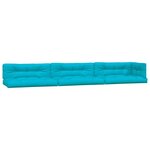 vidaXL Coussins de palette lot de 7 turquoise tissu
