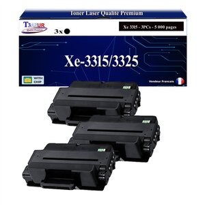 T3AZUR -3x Toners compatibles avec Xerox WorkCentre 3315  3325 (106R02311/106R02313/106R02309) - Noir