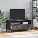 vidaXL Meuble TV VIKEN gris anthracite bois de pin solide