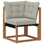 vidaXL Canapé d'angle extérieur Naturel
