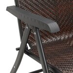 vidaXL Chaises pliables de jardin lot de 8 marron résine tressée
