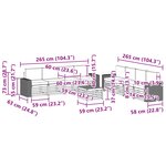 vidaXL Ensemble de canapés d'extérieur 9 pc Naturel et Beige