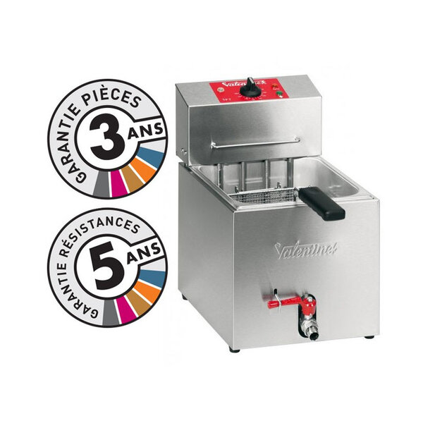 Friteuse électrique de table - 7 litres - valentine - tf7t -  - acier inoxydable