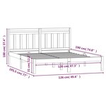 vidaXL Cadre de lit 120x190 cm Petit double Bois massif