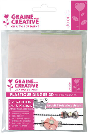 Kit Plastique Dingue 2 bracelets 3D : Fleur