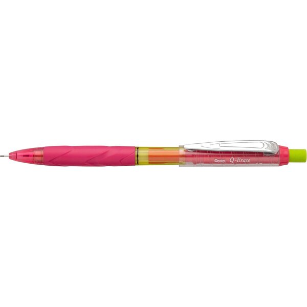 Porte-mines Q-Erase  0 7 mm  pink/jaune PENTEL