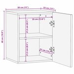 vidaXL Cabinet suspendu de salle de bain Marron Bois d'acacia massif