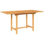 vidaXL Table extensible de jardin 110-160x80x75 cm bois de teck solide