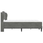 vidaXL Cadre de lit avec tête de lit Gris foncé 160 x 200 cm Velours