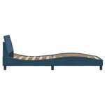 vidaXL Cadre de lit avec tête de lit Dover bleu 90x200 cm velours