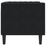vidaXL Fauteuil Chesterfield noir velours