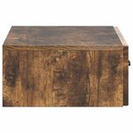 vidaXL Table d'appoint murale Chêne fumé 59 x 34 5 x 17 cm