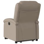 vidaXL Fauteuil inclinable électrique cappuccino similicuir