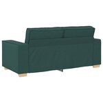 vidaXL Canapé 2 places Vert foncé 140 cm Tissu