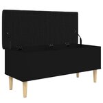 vidaXL Banc de rangement noir 102x42x46 cm bois d'ingénierie