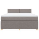 vidaXL Sommier à lattes de lit avec matelas Taupe 180x200 cm Tissu
