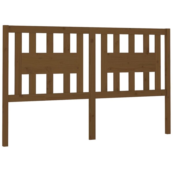 vidaXL Tête de lit Marron miel 156x4x100 cm Bois massif de pin