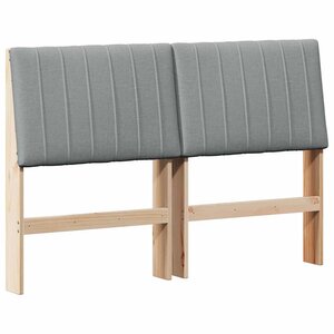 vidaXL Tête de lit capitonnée Gris clair 135 cm Pin massif