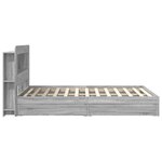 vidaXL Cadre de lit avec rangement Sonoma gris 140 x 200 cm