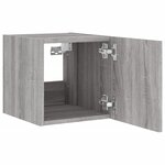vidaXL Meubles TV muraux et lumières LED 2Pièces sonoma gris 30 5x35x30cm