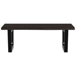 vidaXL Étagère de vasque murale acier et bois de chêne massif