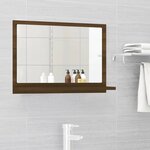 vidaXL Miroir de bain Chêne marron 60x10 5x37 cm Bois d'ingénierie