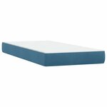 vidaXL Sommier à lattes de lit et matelas bleu foncé 80x210 cm velours