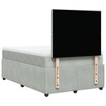 vidaXL Sommier à lattes de lit et matelas gris clair 120x190cm velours