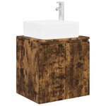 vidaXL Vanité de lavabo mural Chêne fumé 49 5 x 41 x 63 cm