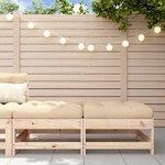 vidaXL Repose-pieds de jardin avec coussins lot de 2 bois pin massif