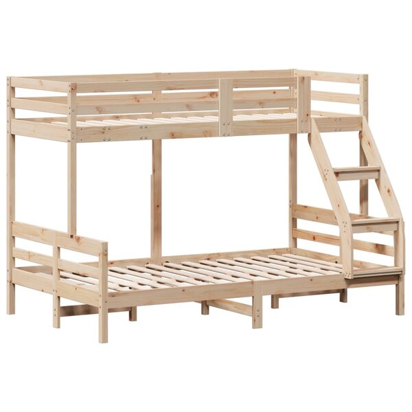 vidaXL Lit superposé 90x200/120x200 cm bois de pin massif