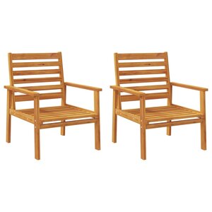 vidaXL Fauteuil de jardin lot de 2 66 5x65x81 cm bois massif d'acacia