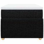 vidaXL Sommier à lattes de lit et matelas Noir 80x200 cm Tissu