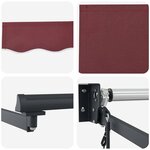 vidaXL Auvent rétractable automatique bordeaux 400x300 cm