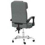 vidaXL Fauteuil de massage inclinable de bureau Gris foncé Tissu