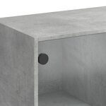 vidaXL Buffet haut avec portes gris béton 68x37x142 cm bois ingénierie