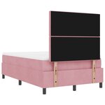 vidaXL Lit à Sommeil avec Matelas & Banc Rose 120x200 cm Velours