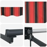 vidaXL Auvent rétractable orange et marron 3x2 5 m tissu et aluminium