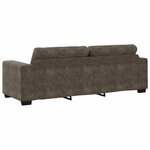 vidaXL Canapé avec coussin Gris foncé Faux cuir