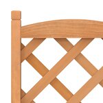 vidaXL Jardinière avec treillis et roues marron bois massif de sapin