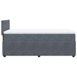 vidaXL Sommier à lattes de lit avec matelas Gris foncé 100x200 cm