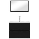 vidaXL Ensemble de mobilier de salle de bain 3 Pièces Chêne artisanal