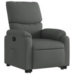 vidaXL Fauteuil inclinable Gris foncé Tissu
