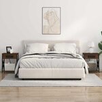 vidaXL Table de nuit avec station de chargement Chêne marron